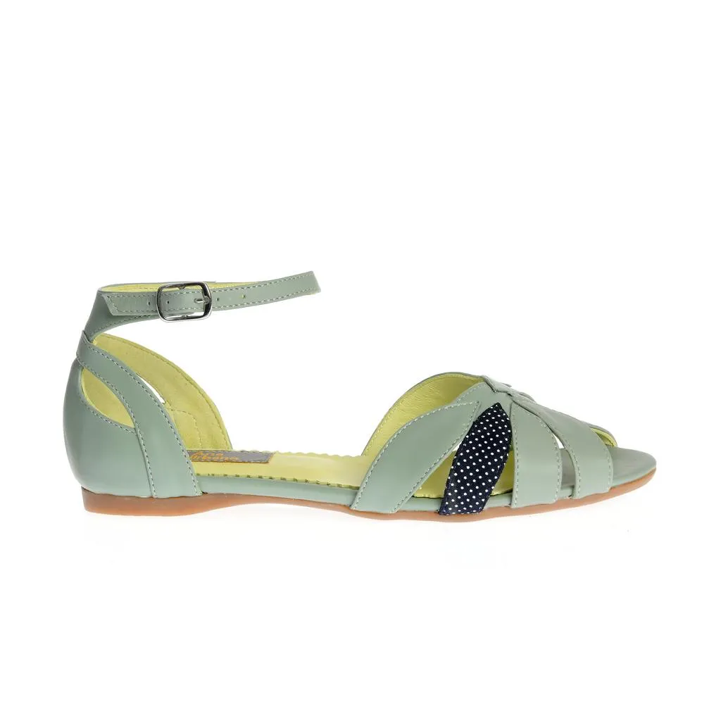 Ana Urbana Santa Barbara sandale piele verde mentă