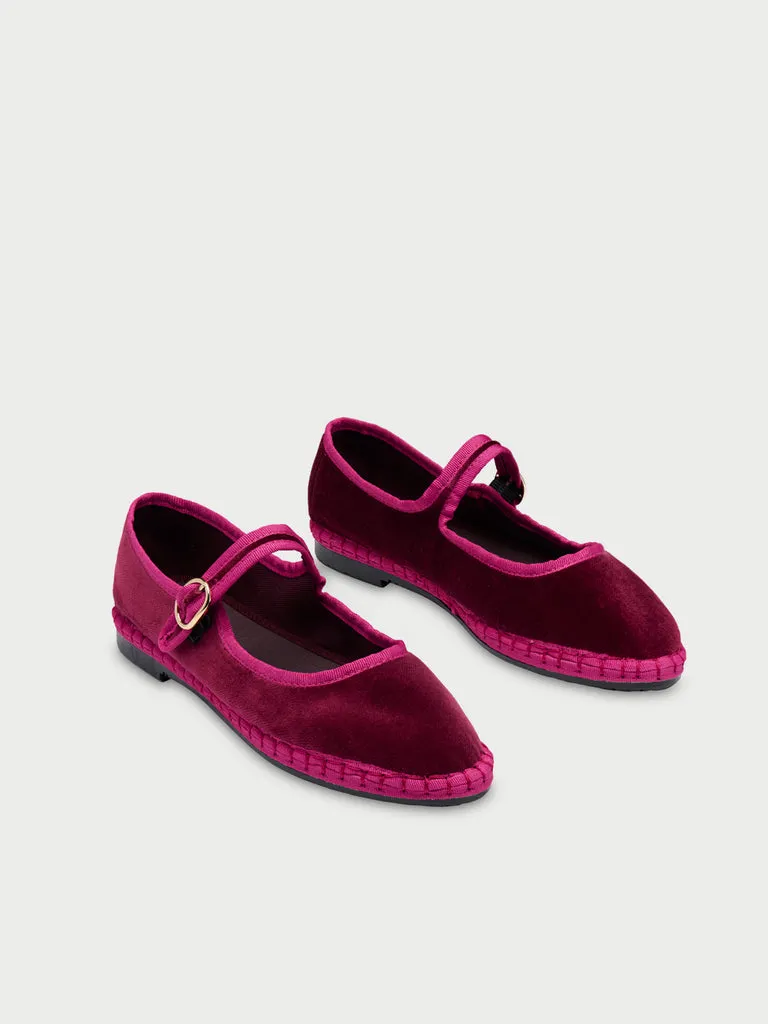 Flagelus Ursula pantofi Mary Jane fuchsia catifea