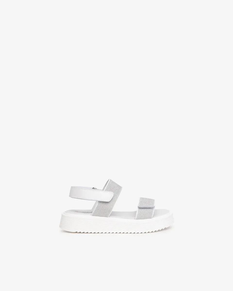 Sandale NeroGiardini fete velcro sclipici