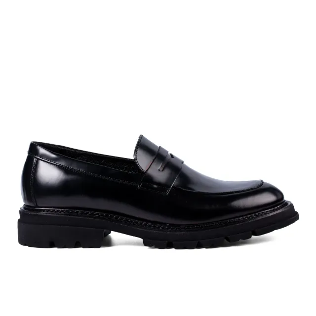 Lucas Shoes Ezra Ukr mocasini negru lac piele