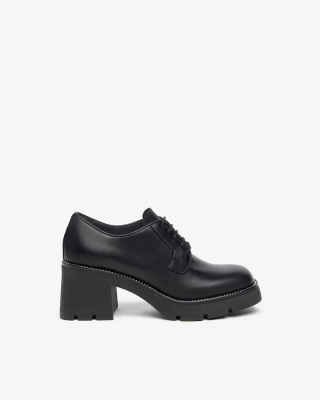 Pantofi Oxford damă NeroGiardini piele cu șiret