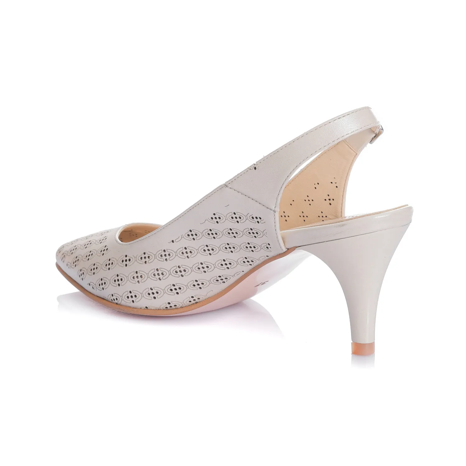 Catinca Shoes L018 BS sandale dama piele bej perforat