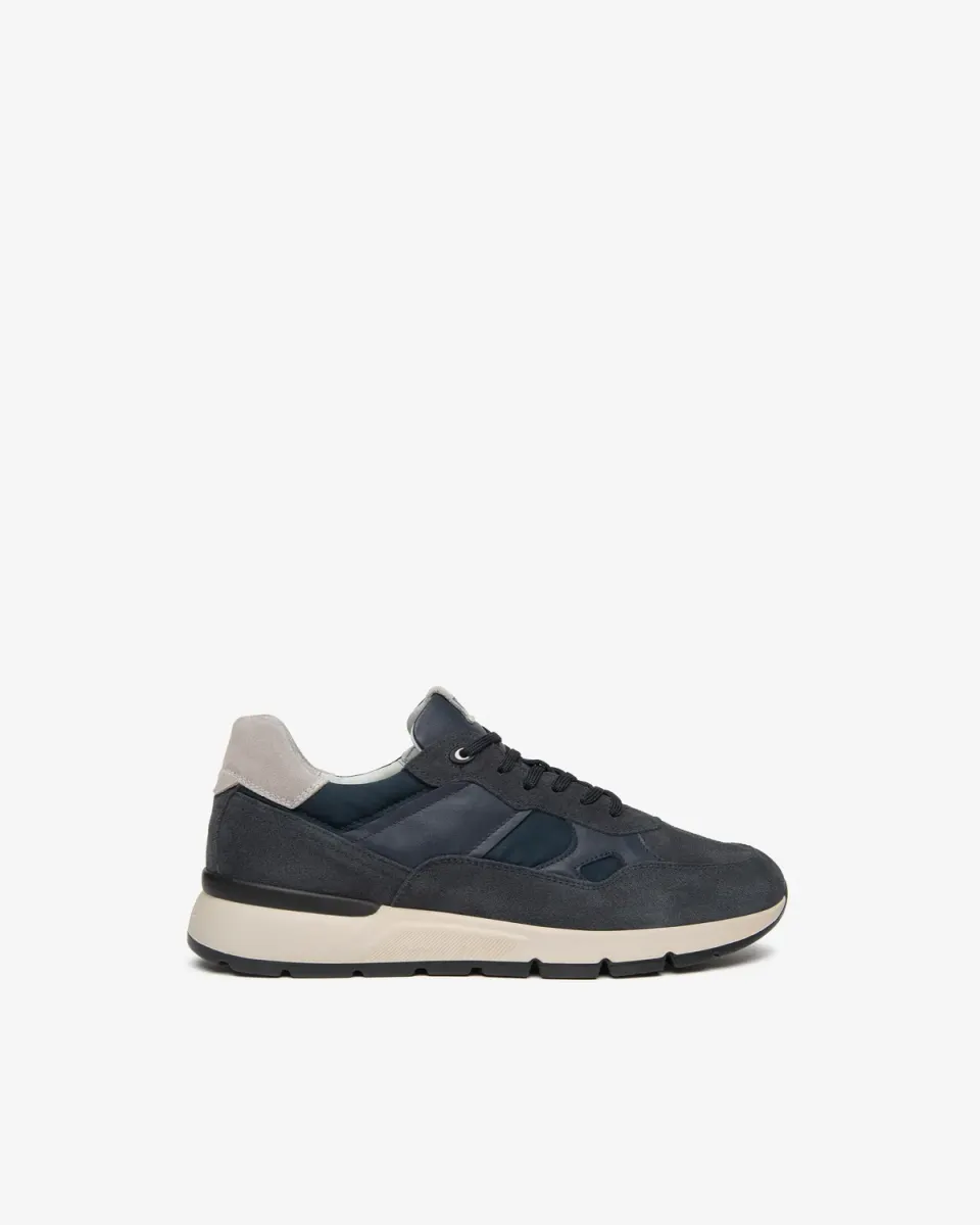 Sneakers barbati NeroGiardini piele intoarsa canvas