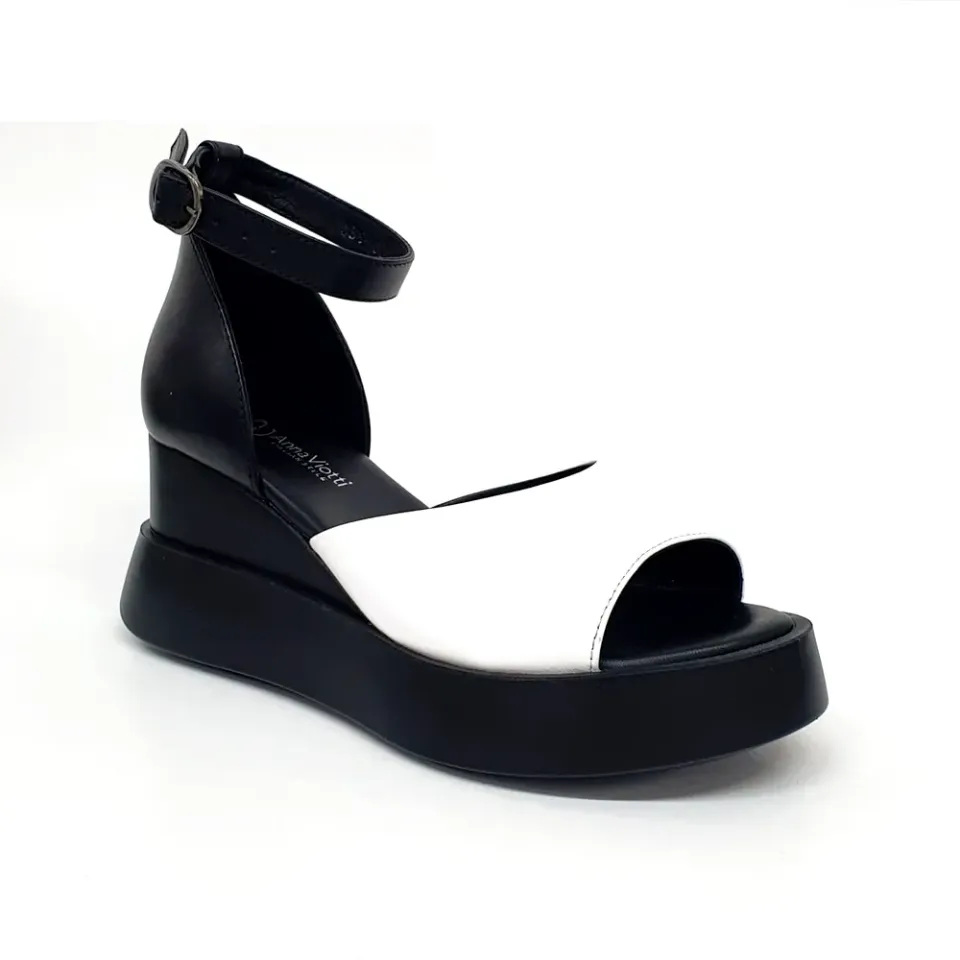 Catinca Shoes 839-00NA sandale piele negru alb