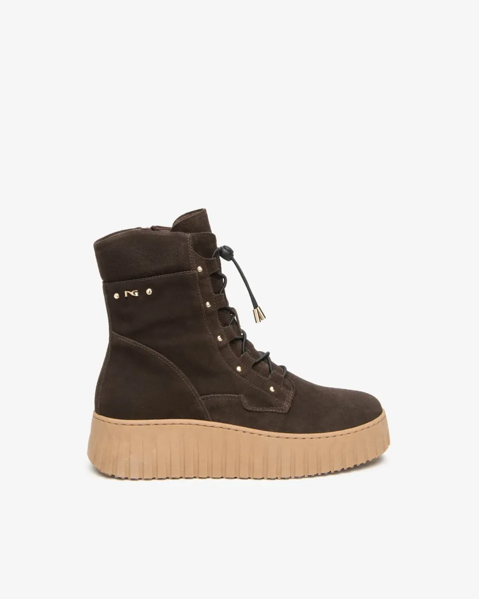 Ghete dama velur NeroGiardini cu siret 35-41