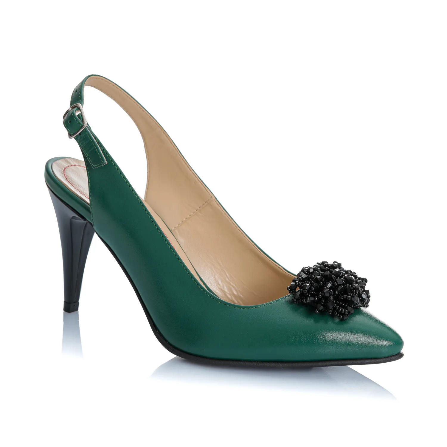 Catinca Shoes D45 VB sandale damă piele verde box