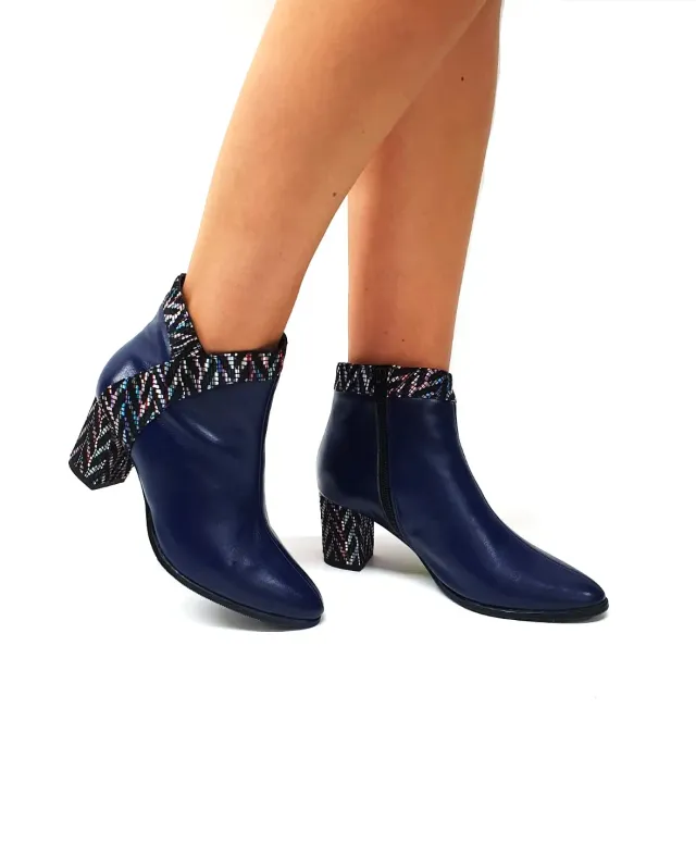 Catinca Shoes GX44 BBZ ghete dama bleumarin piele naturala