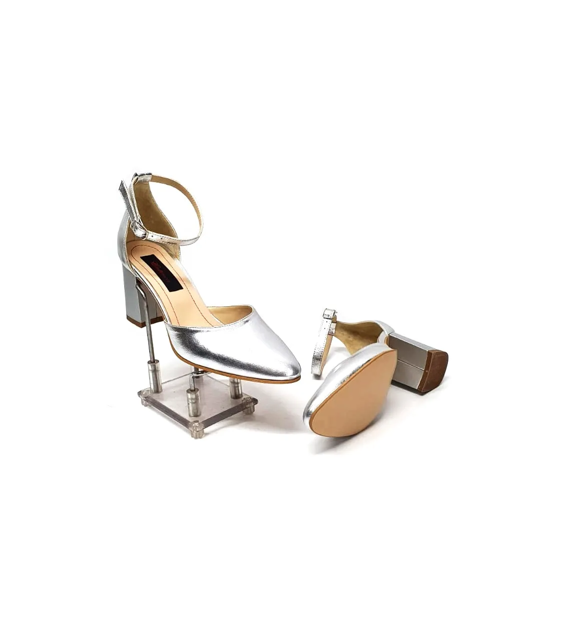 Catinca Shoes D14 AG sandale dama piele argintiu