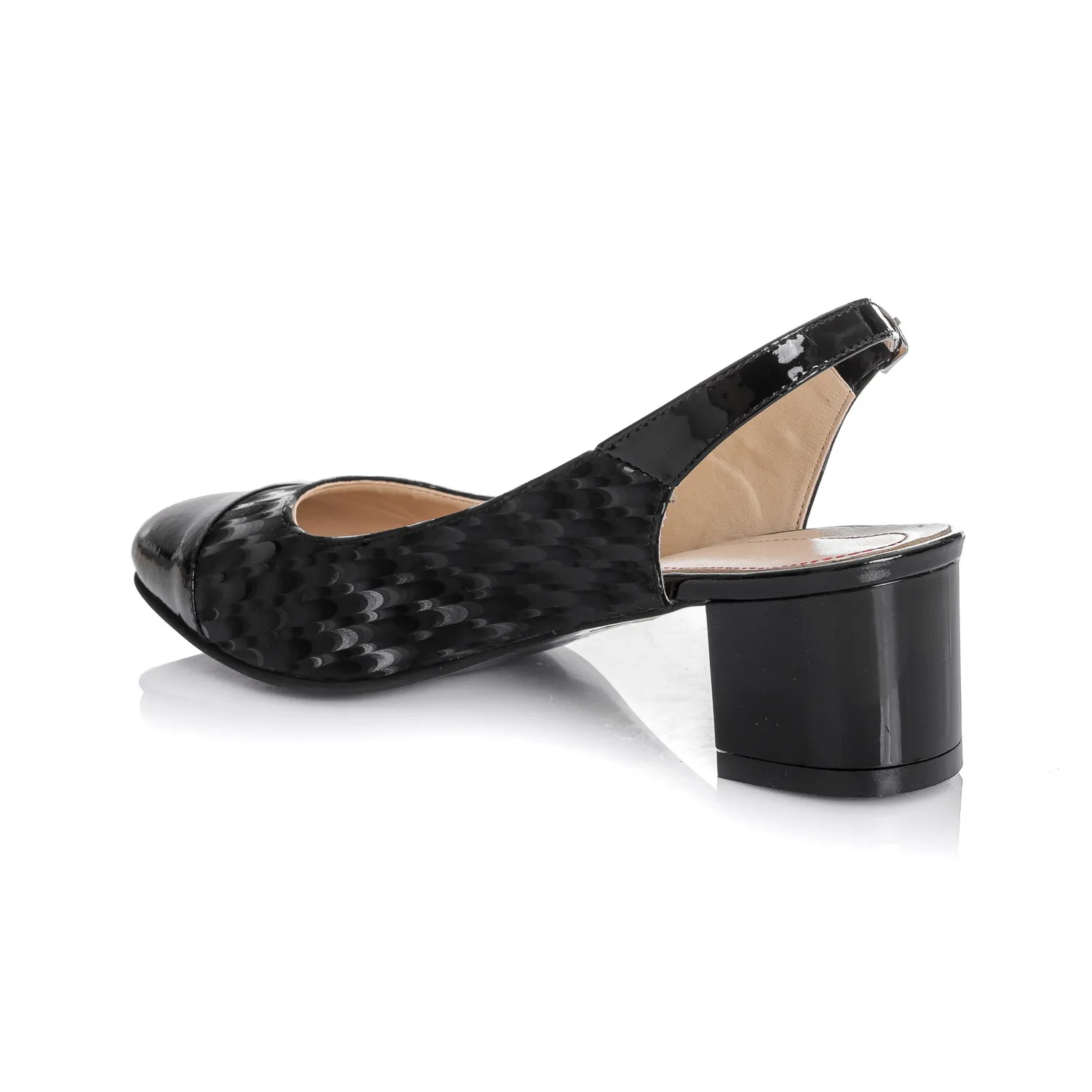 Catinca Shoes T16 NL sandale dama piele negru lac 3D