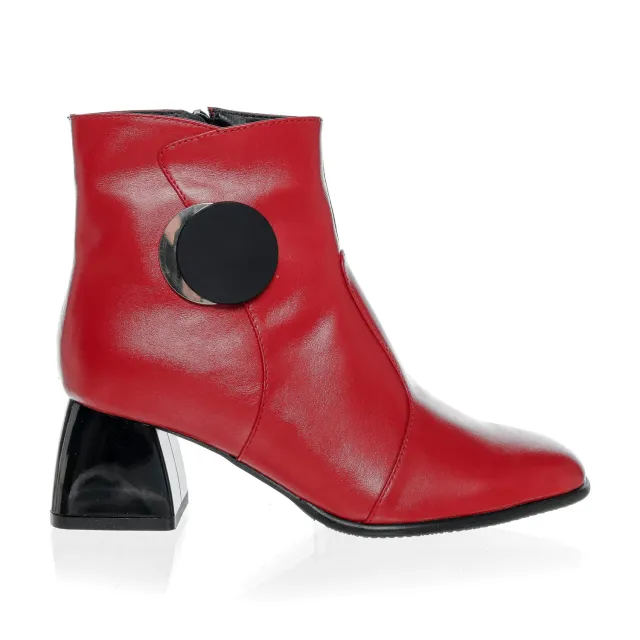 Catinca Shoes GX61 RB ghete dama piele rosu box