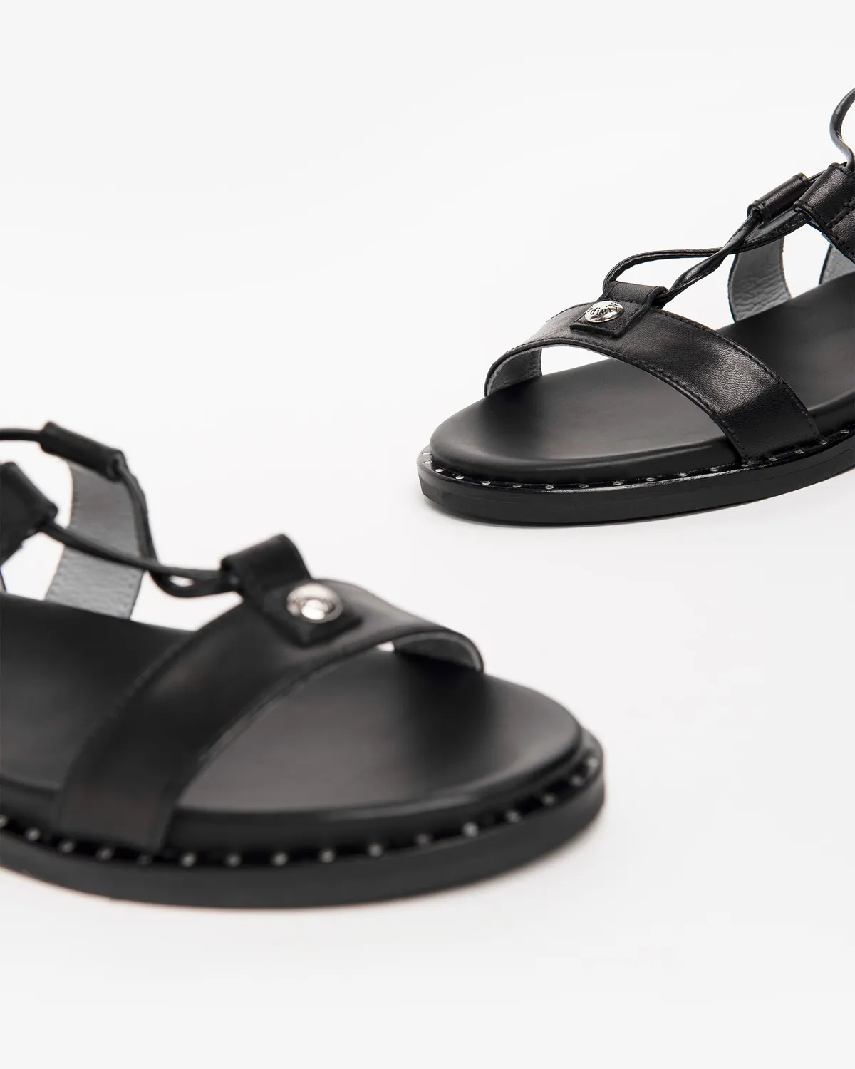 NeroGiardini sandale gladiator piele damă plate