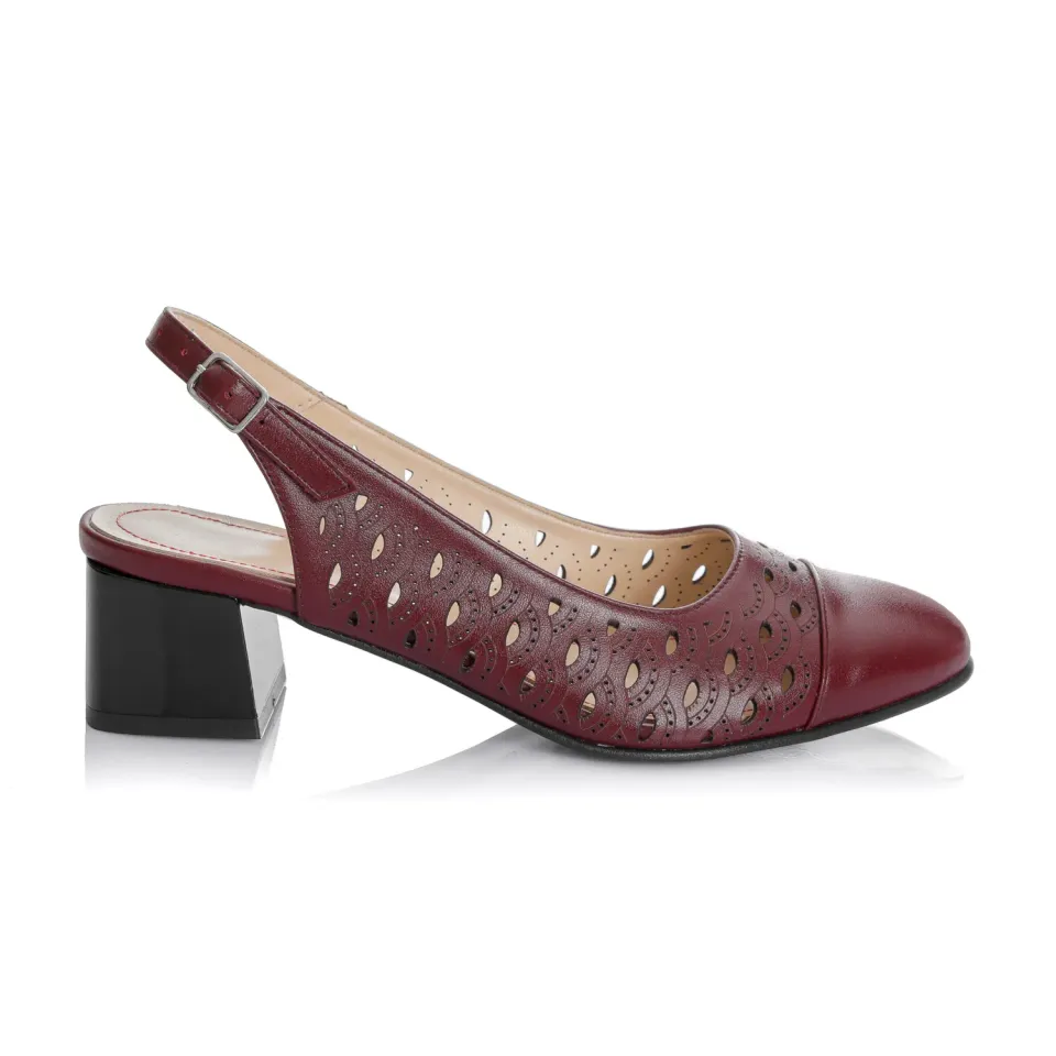 Catinca Shoes Bordo Box D16 BB sandale piele bordo