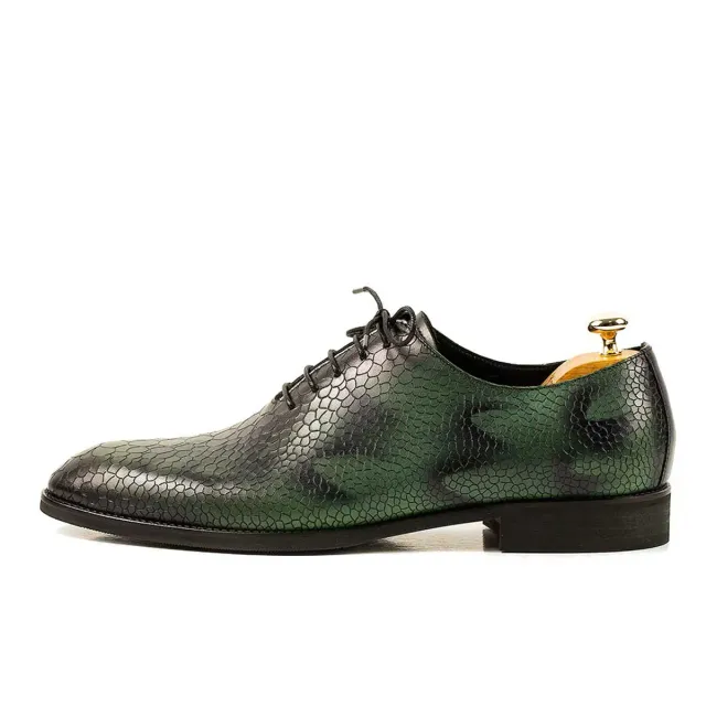 Lucas Shoes Elegant 715 pantofi piele verde valuri