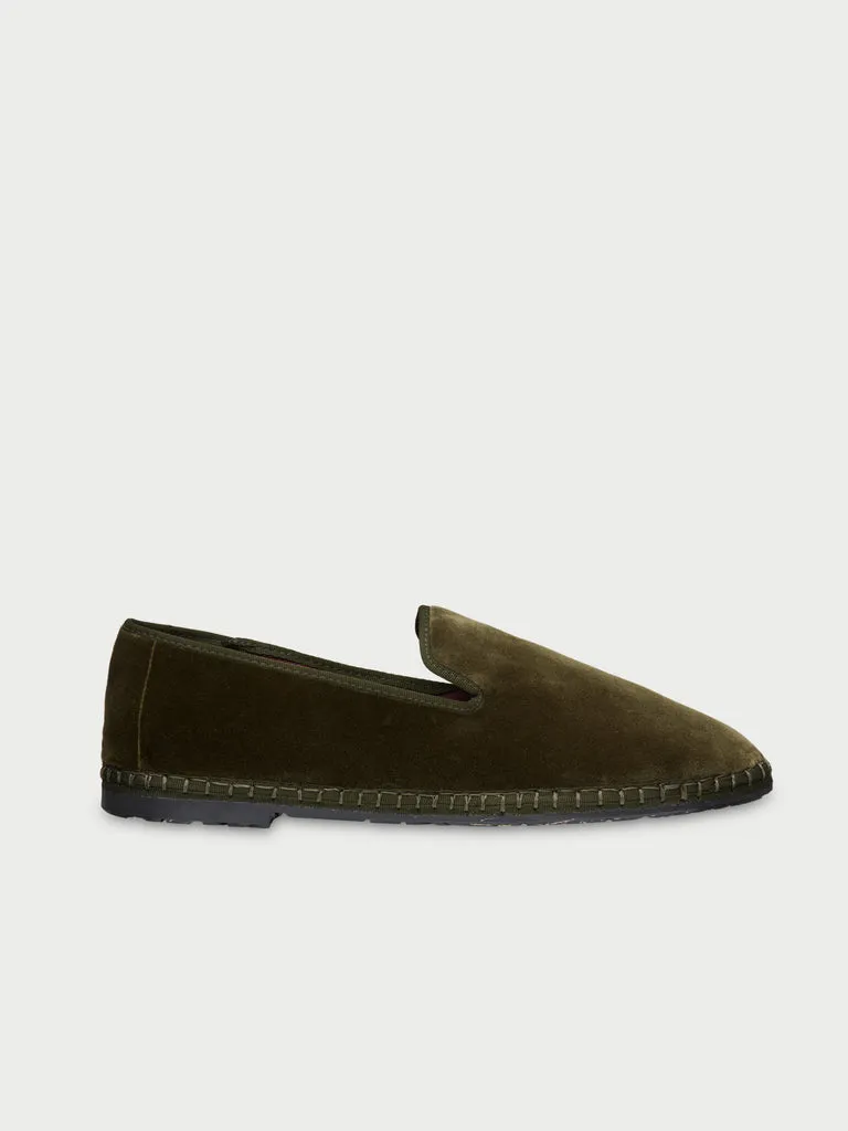Flagelus Corbin papuci dama verde catifea