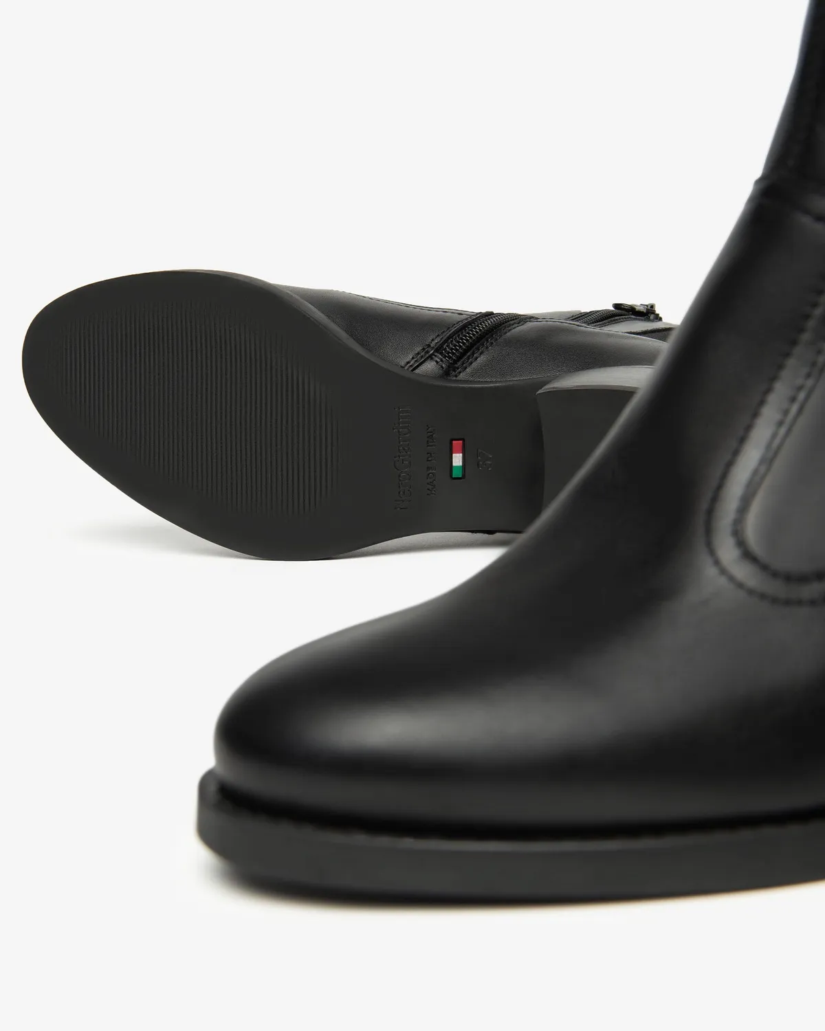 NeroGiardini botine damă piele toc 4 cm cataramă