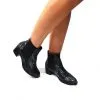 Catinca Shoes E01 SN botine piele naturala sarpe negru