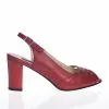 Catinca Shoes 024 sandale dama piele naturala rosu box
