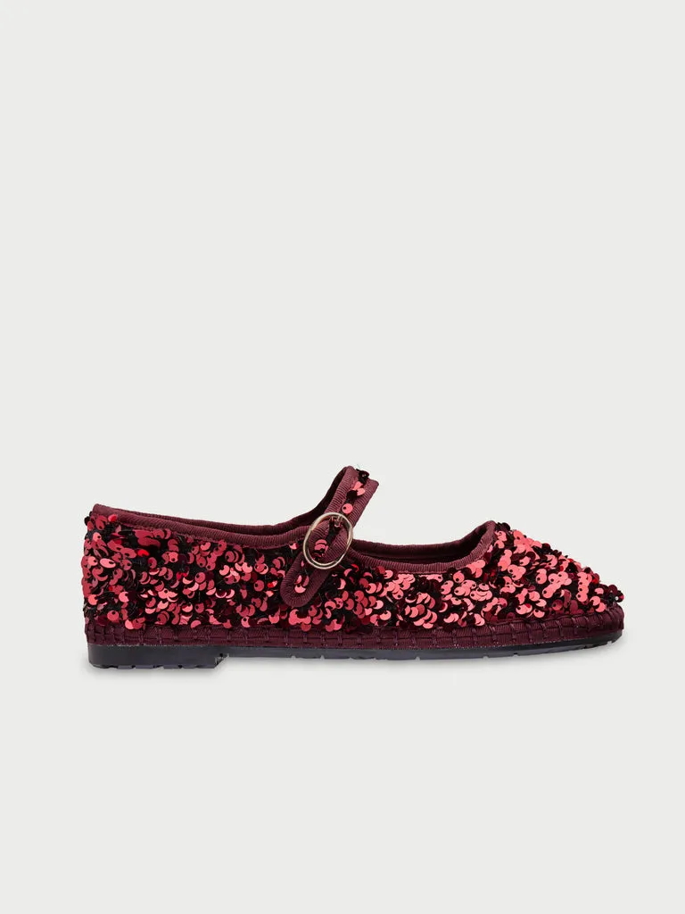 Flagelus Little Prince Garnet pantofi Mary Jane paiete