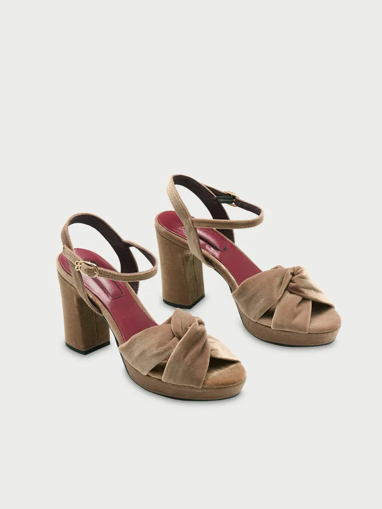 Flagelus Mushu Sandal Mouse sandale bej cu toc