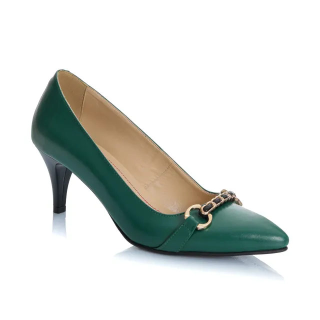 Catinca Shoes A52 VB pantofi dama piele verde box