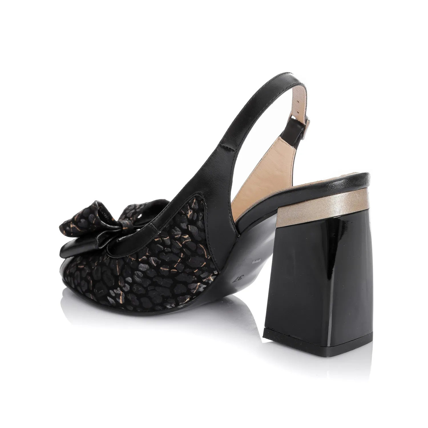 Catinca Shoes F22 NPFA sandale dama piele negru ponei