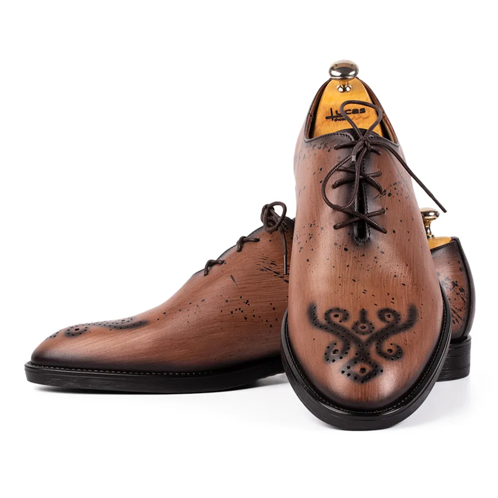 Lucas Shoes 900 pantofi eleganti barbati coniac piele