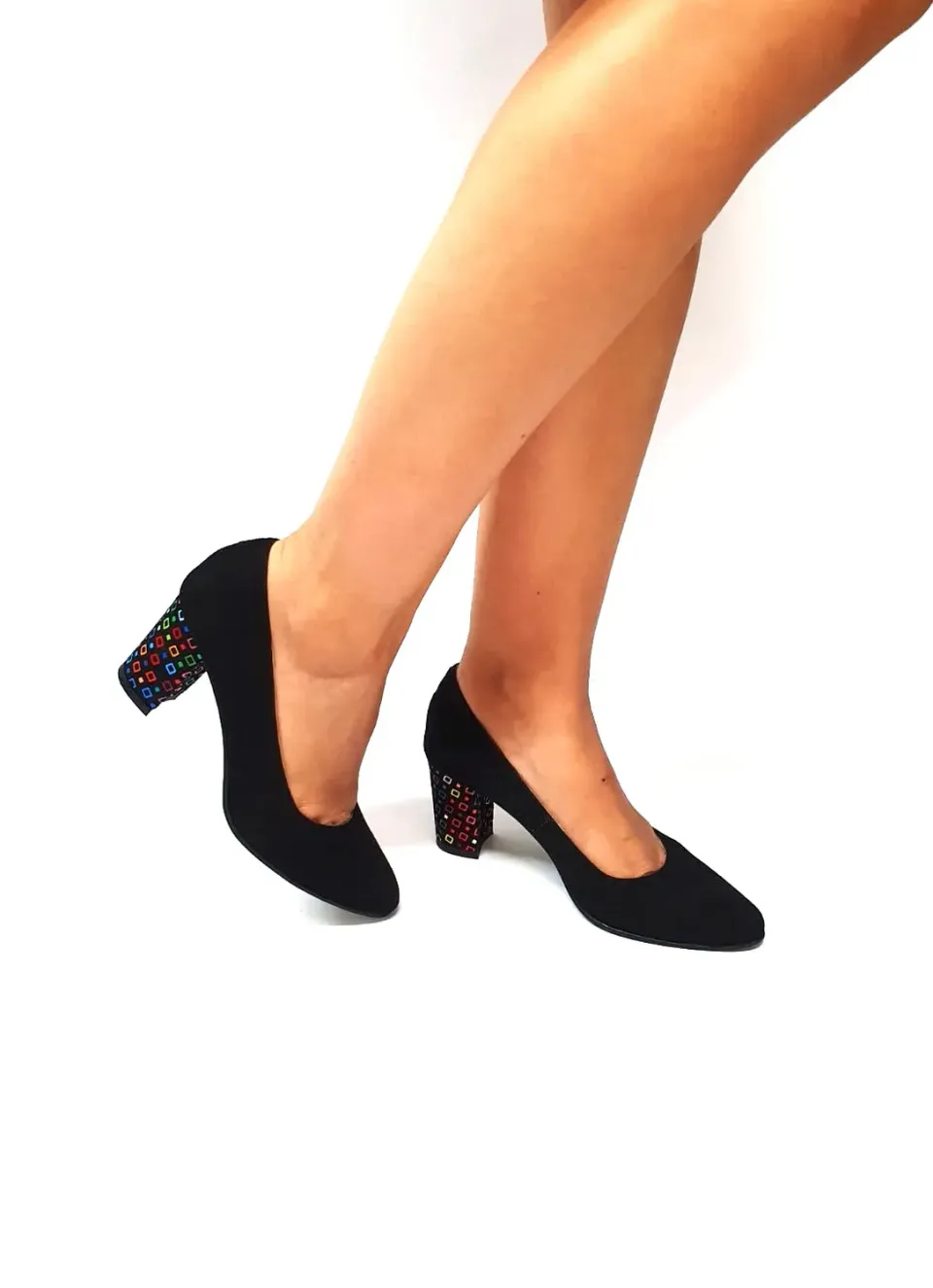 Catinca Shoes R7 NAPC pantofi piele antilopa negri