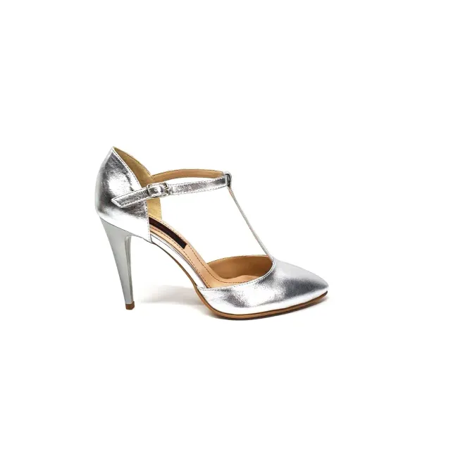 Catinca Shoes D13 AG sandale dama argintii toc subtire