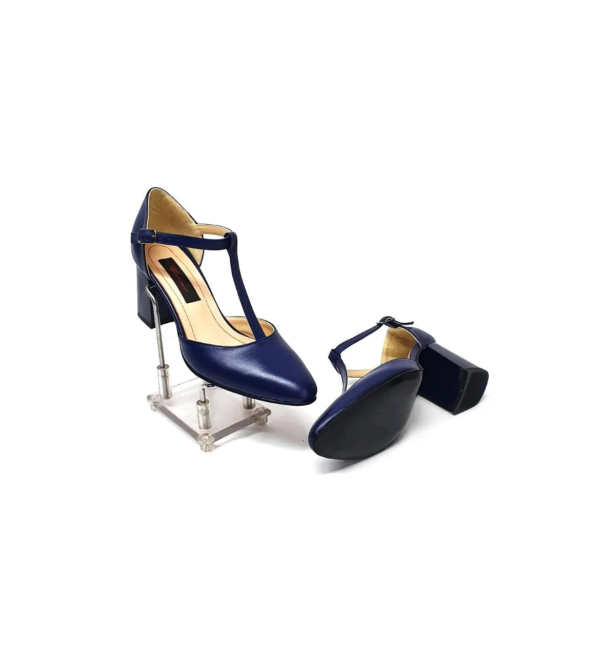 Catinca Shoes D13 BB sandale dama piele naturala bleumarin box