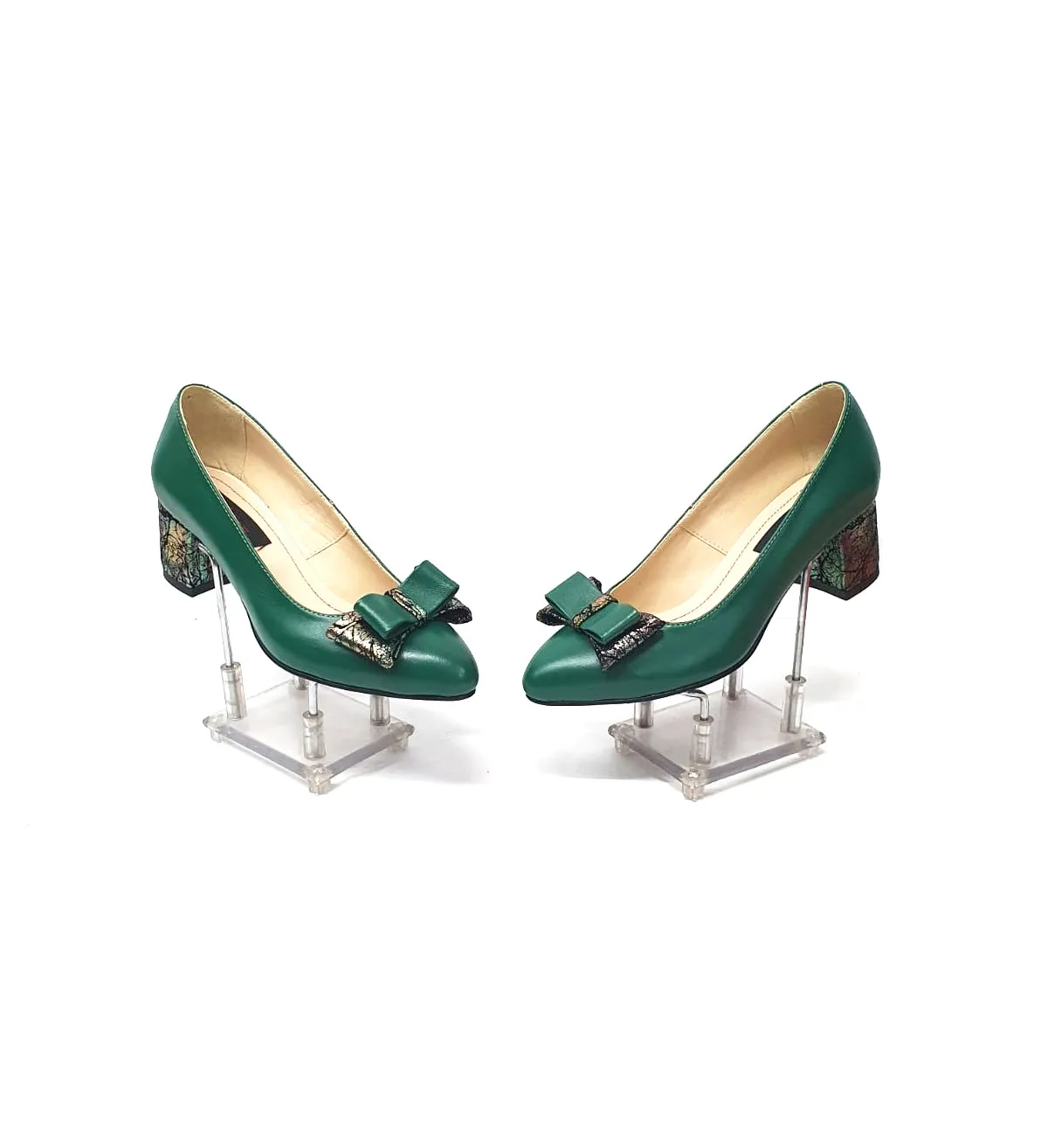 Catinca Shoes A12 VBS pantofi dama piele verde box