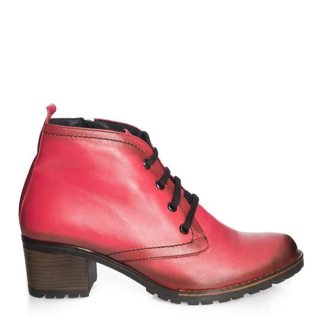 Catinca Shoes BC16 RP ghete dama piele naturala rosie