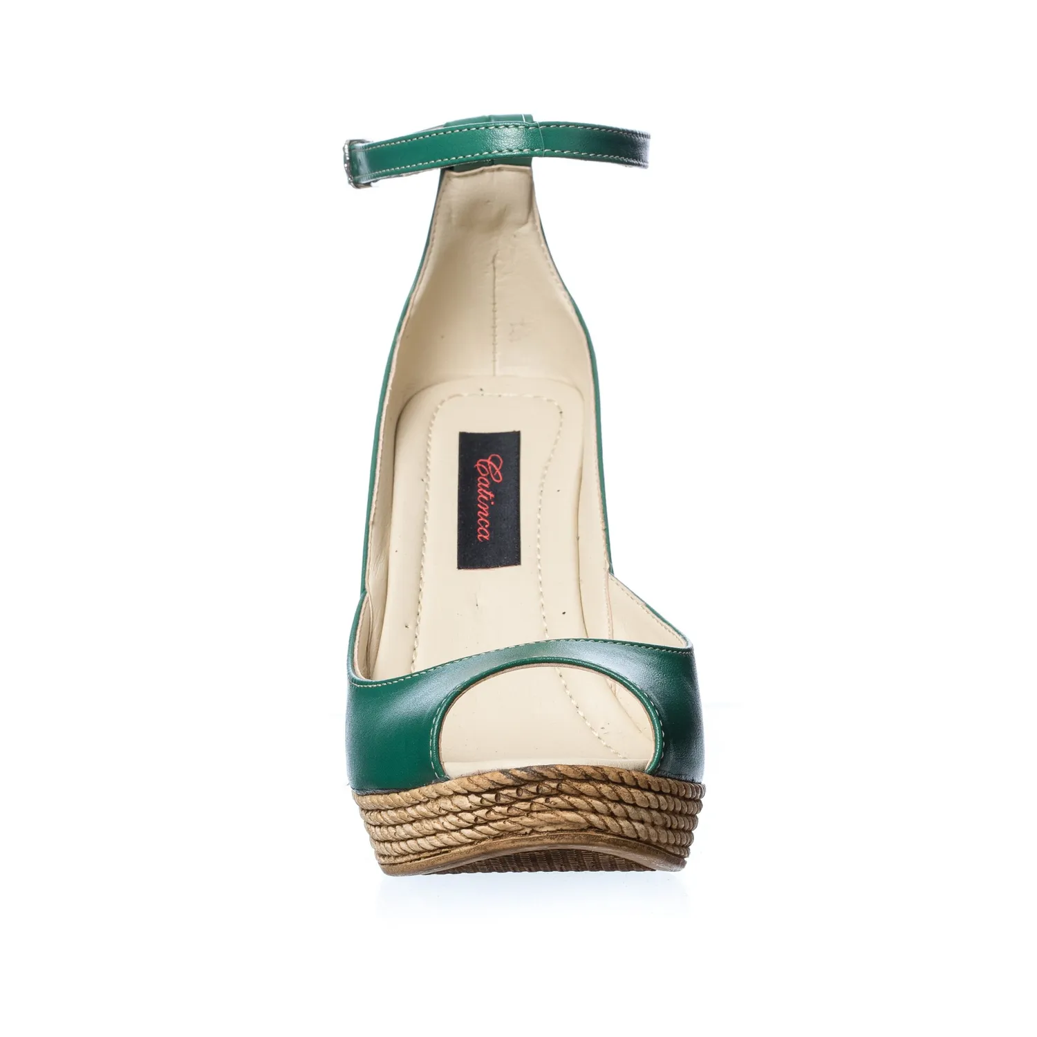 Catinca Shoes G20 V sandale dama verde piele naturala