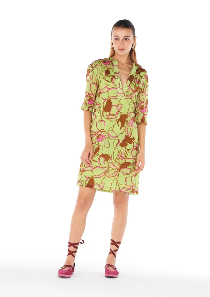 Flagelus Shan Yu Green Kaftan caftan verde