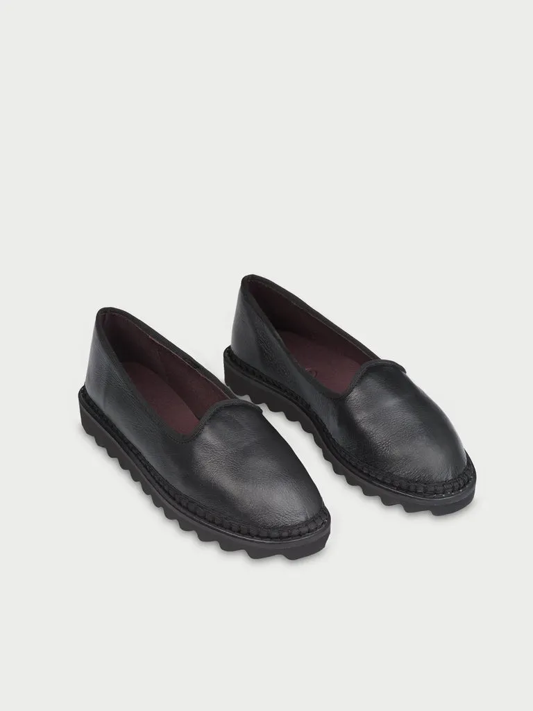 Flagelus Ame papuci piele negru talpa track
