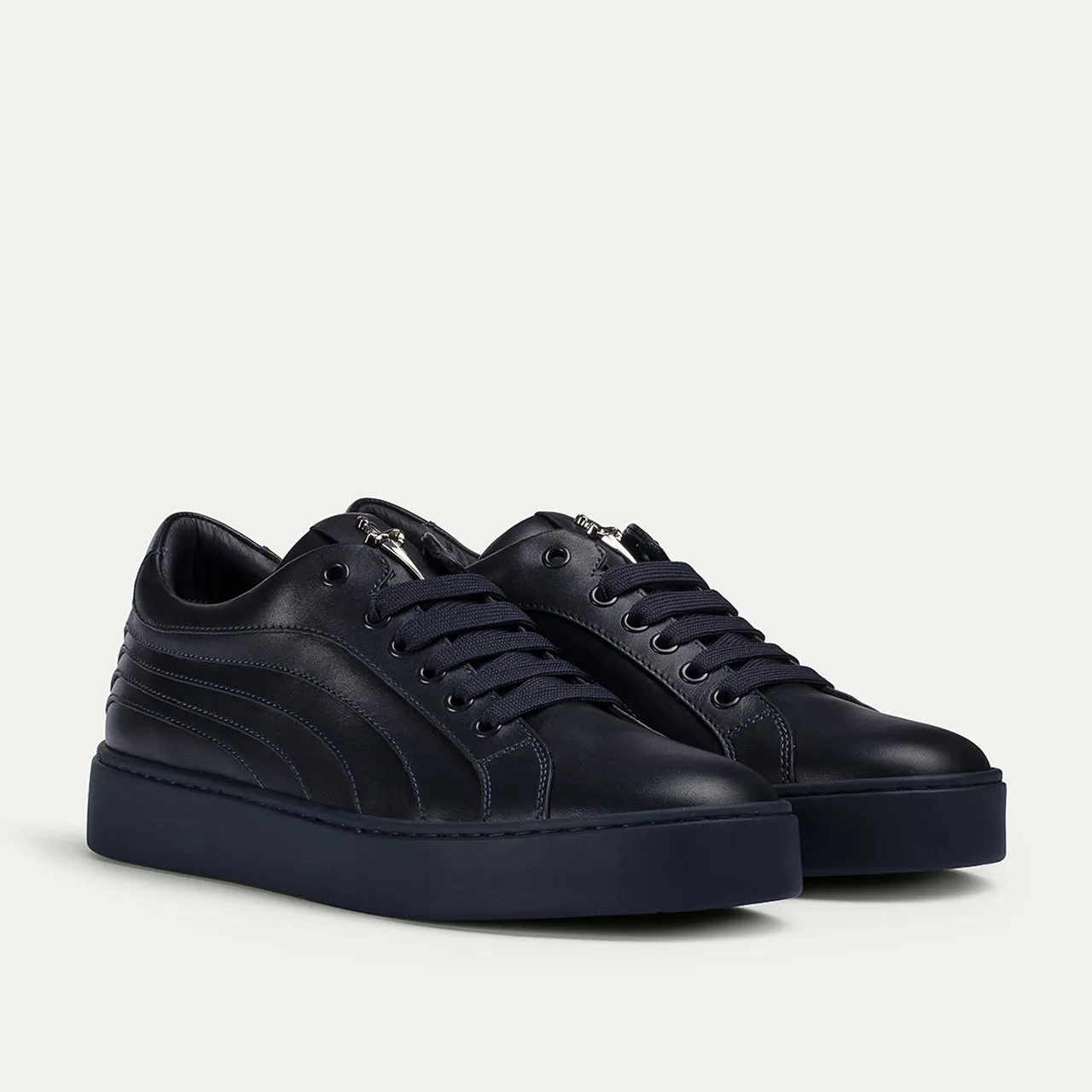 Cesare Paciotti Linea Derby pantofi bleumarin piele