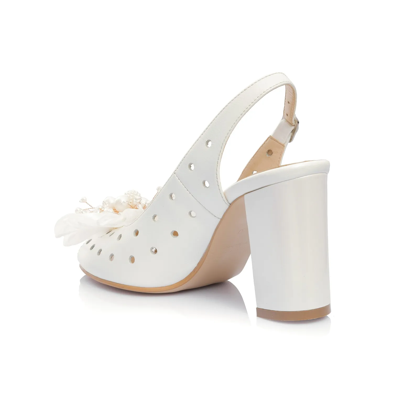 Catinca Shoes F24MI ALB sandale dama alb piele naturala
