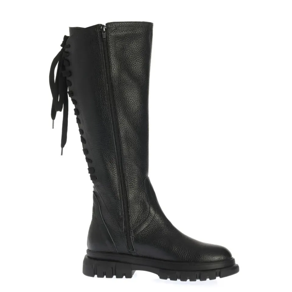 Ana Urbana Shoes Nicoleta cizme negre piele texturata