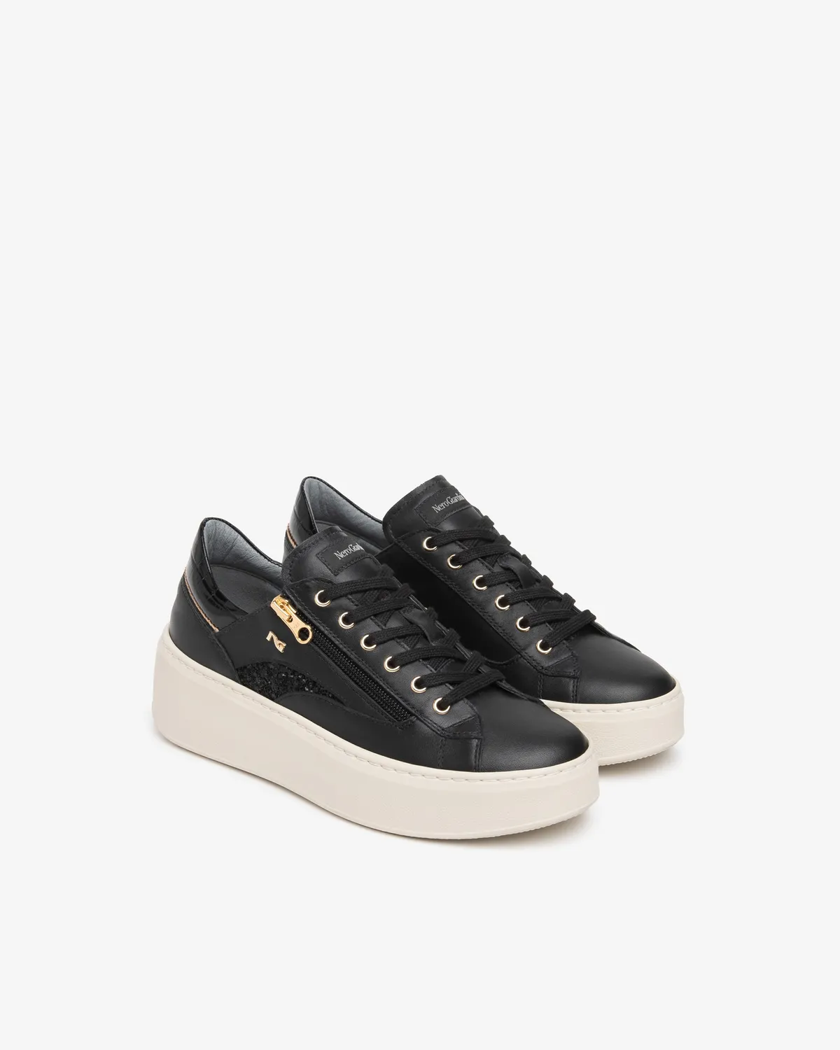 Sneakers piele dama NeroGiardini platforma 5 cm