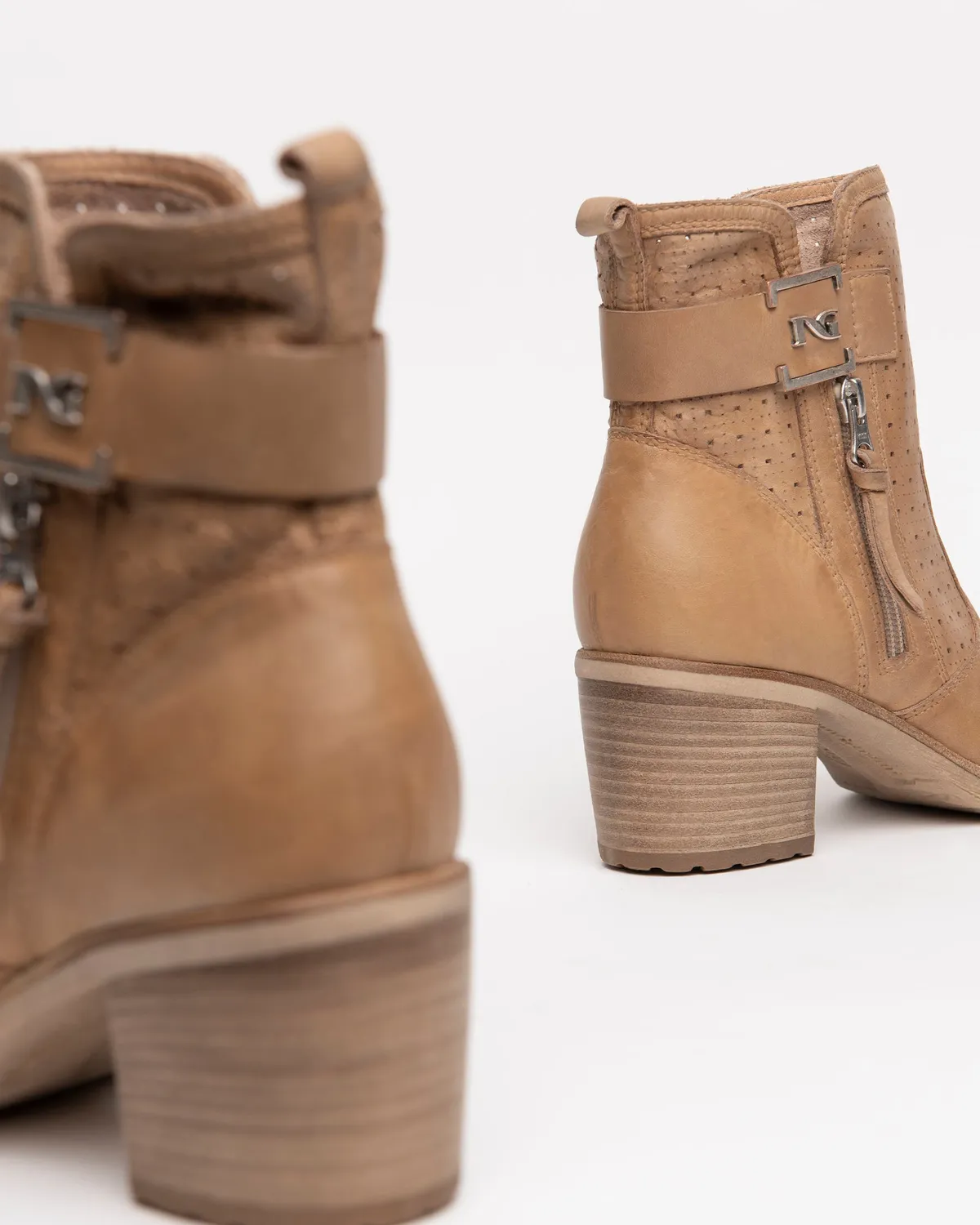 NeroGiardini botine piele damă Texas toc 6,5 cm