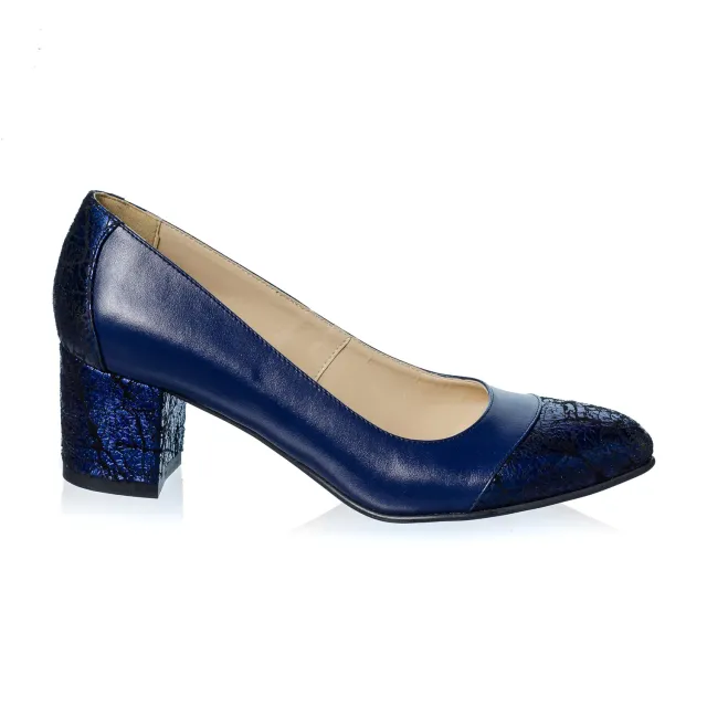 Catinca Shoes A5 BSB pantofi dama piele blue straveziu