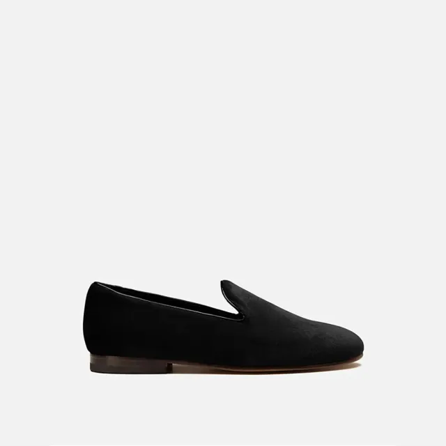 Cecilia Bringheli Positano pantofi slip-on catifea neagră