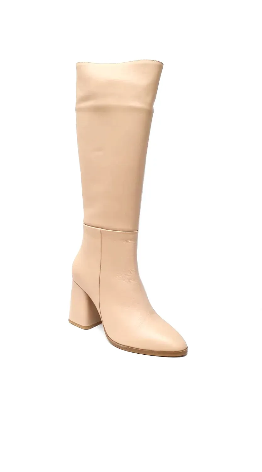 Catinca Shoes 1880 C cizme dama piele naturala crem