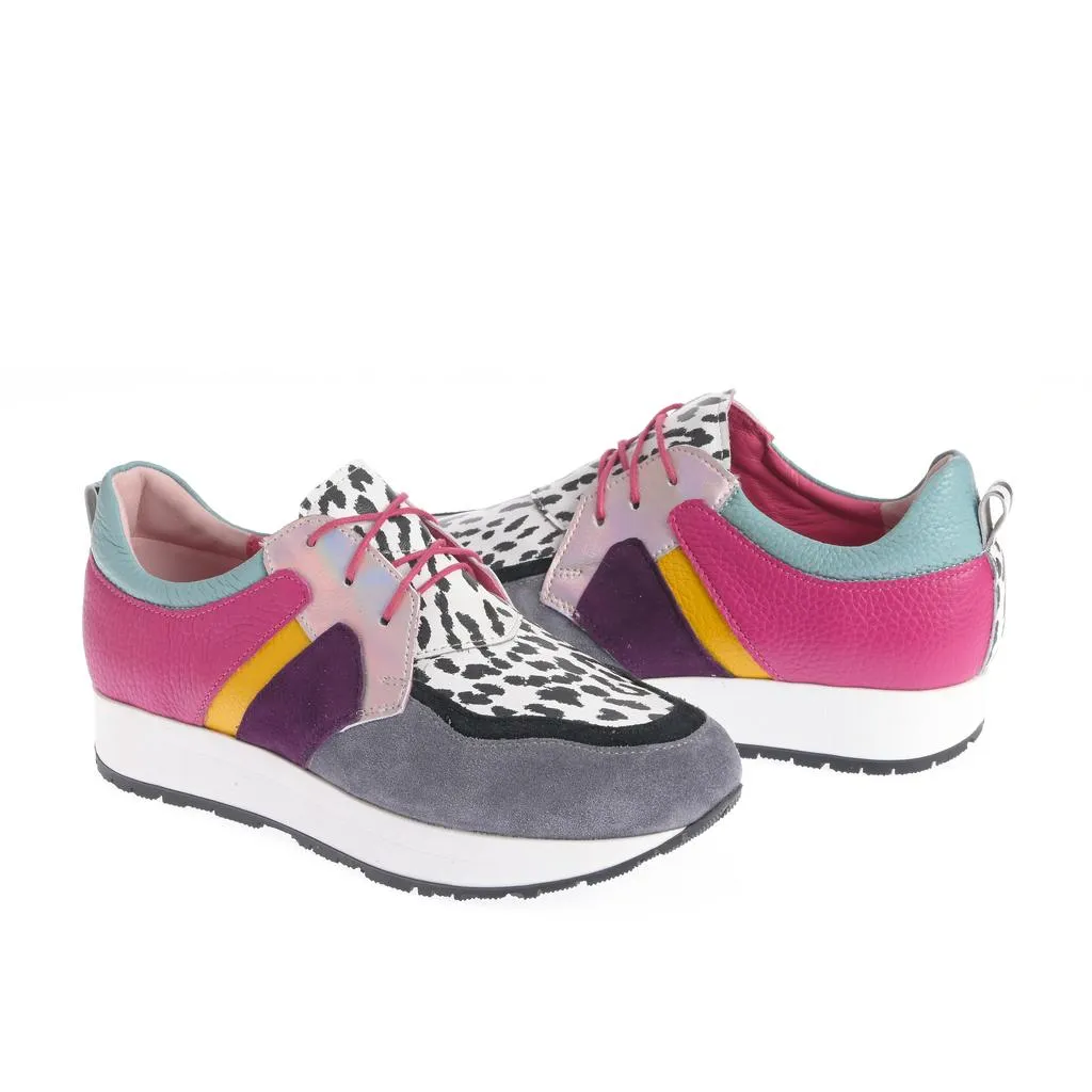 Ana Urbana Paris pantofi piele roz animal print