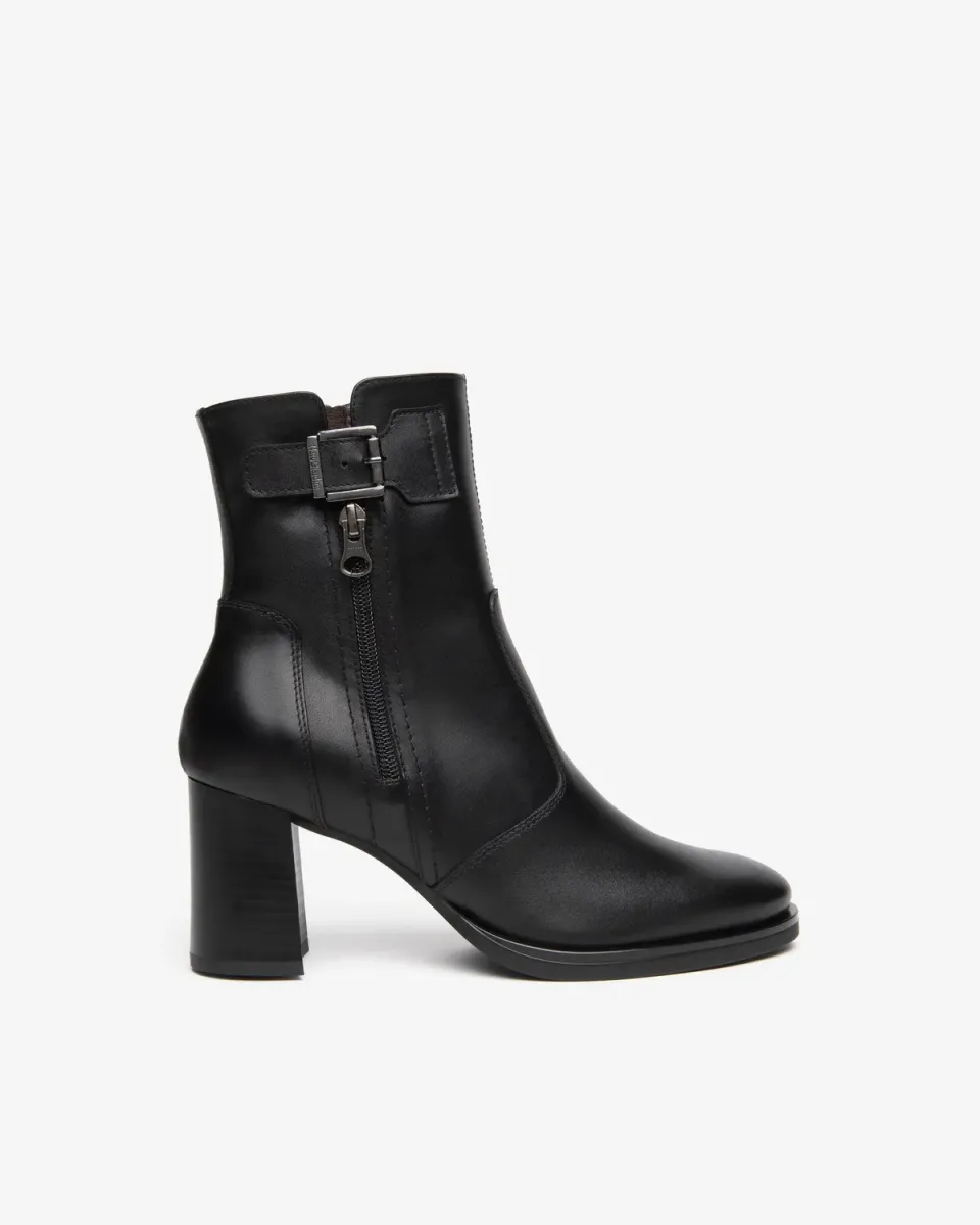 Botine dama NeroGiardini piele toc 75 mm catarama