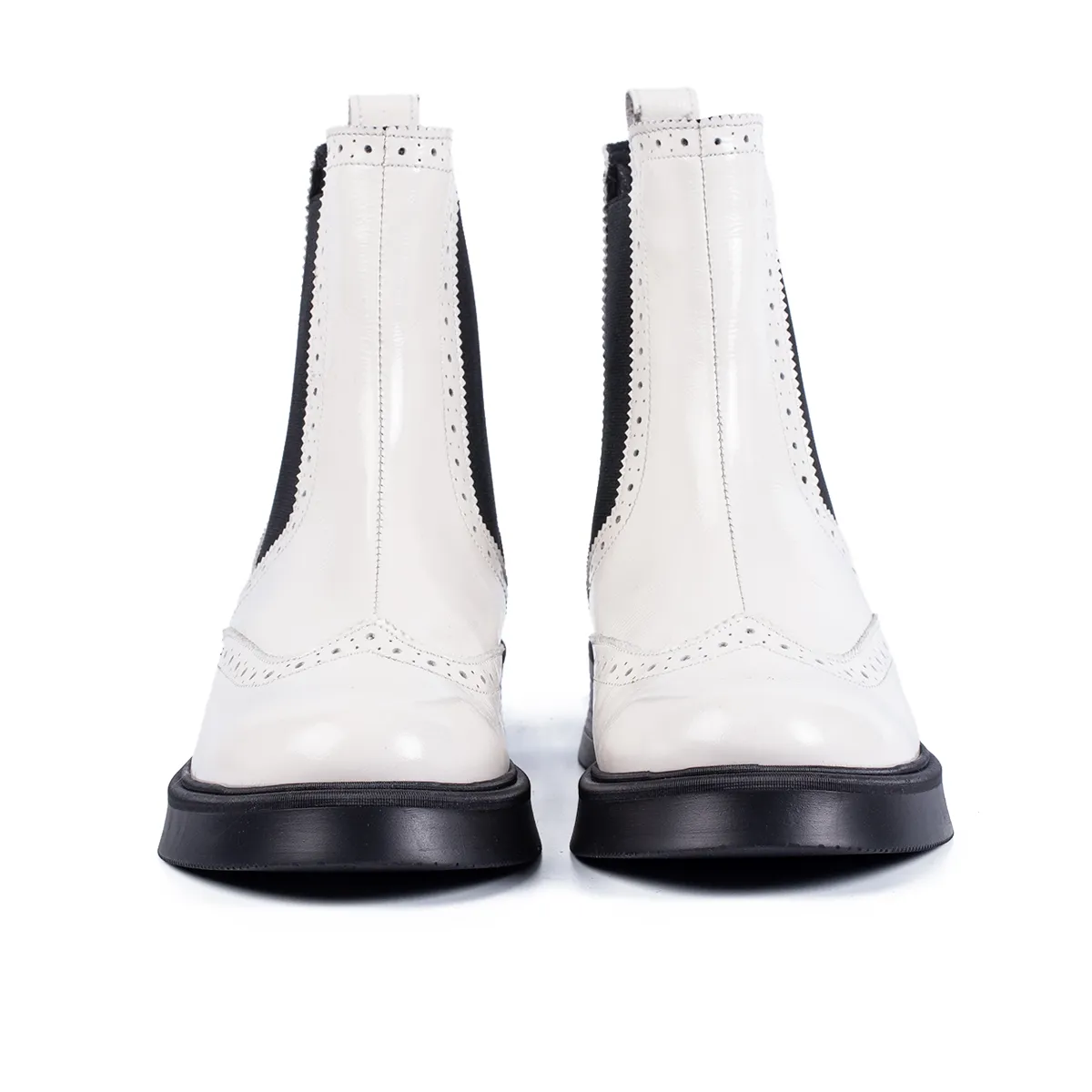 Lucas Shoes 400 Alb ghete dama piele naturala