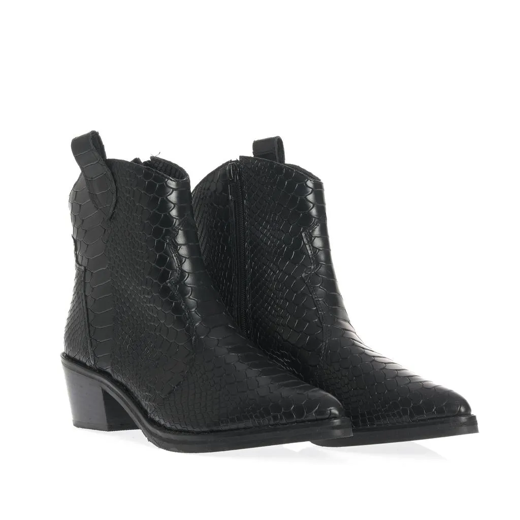 Ana Urbana Shoes Brussels ciocate negre toc mic gros