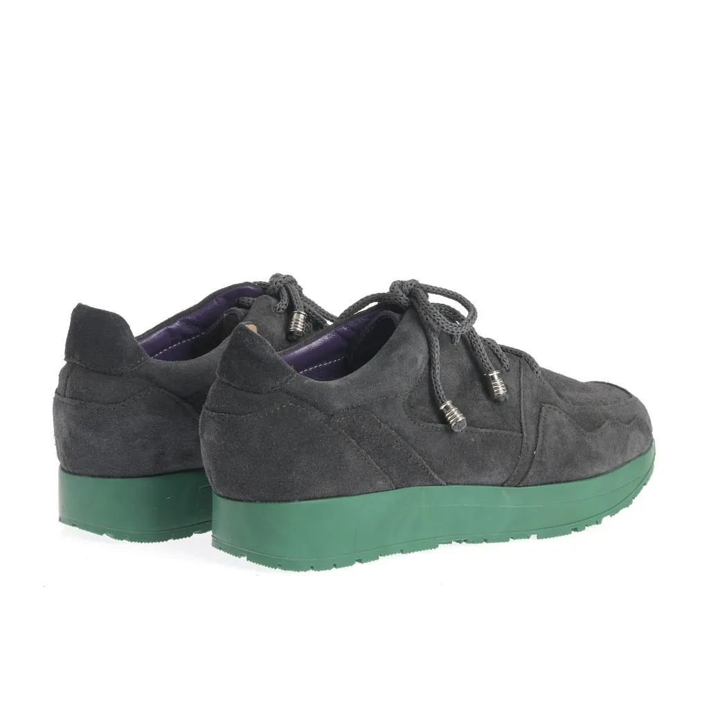 Ana Urbana Shoes Carmen pantofi gri-verde platformă