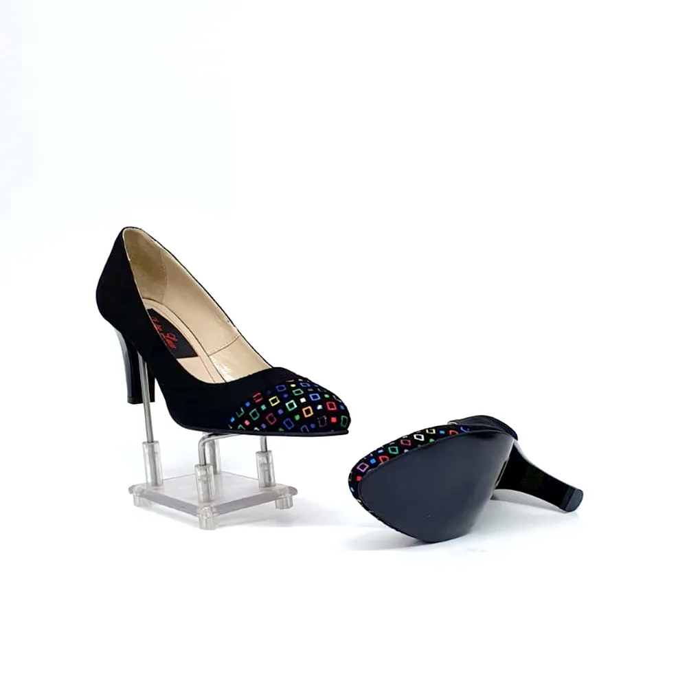 Catinca Shoes A27 NAPC pantofi dama piele negru patratele