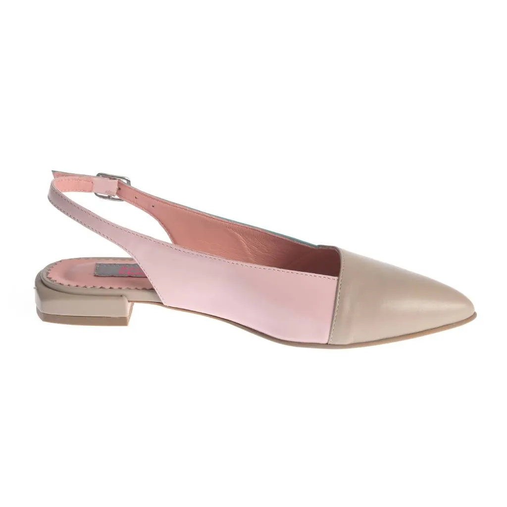 Ana Urbana Glasgow balerini bej piele slingback