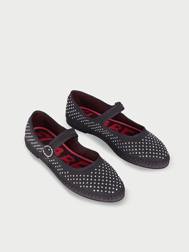 Flagelus Finn Black pantofi Mary Jane negri